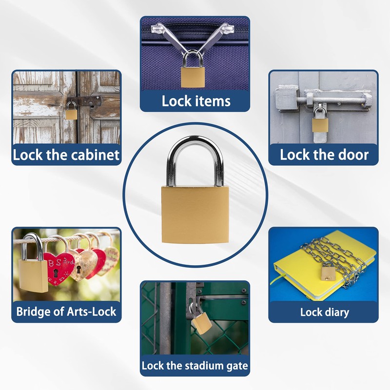 Lamondre Heavy Duty Padlock with Keys - Outdoor High Security