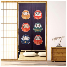 Vtrbwze Noren Japanese Doorway Curtain Tapestry Decorations Room Divider Curtain Privacy Anime Curtains (Daruma, 33.5"x 59")