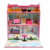 Teamson Kids Hand- Carry Dollhouse with 7 Accessories