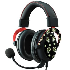 MightySkins Skin Compatible with Kingston HyperX Cloud II Gaming Headset - Nighttime Skulls | Protective, Durable, and Unique Vinyl Decal wrap Cover | Easy to Apply, Remove | Made in The USA