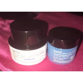 BELIF 2 Piece Set The True Cream Moisturizing Bomb & Eye Bomb Travel Size & Bag