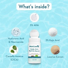 WishCare Underarm Lightening & Odour Control Roll On Serum Aqua Fragrance-50 ml