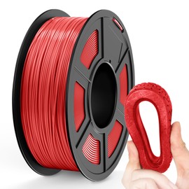 TECBEARS TPU Filament 1.75mm, 95A 3D Printer Filament, Flexible TPU Filament for Fast Printing, Dimensional Accuracy +/- 0.03mm, Fit Most FDM 3D Printers, Red 1KG