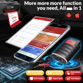 Professional Thinkdiag OBD2 Scanner 2026 Upgrade with Bidirectional Control 15 ResetsScreen Size: 0, Power Source: Corded Electric