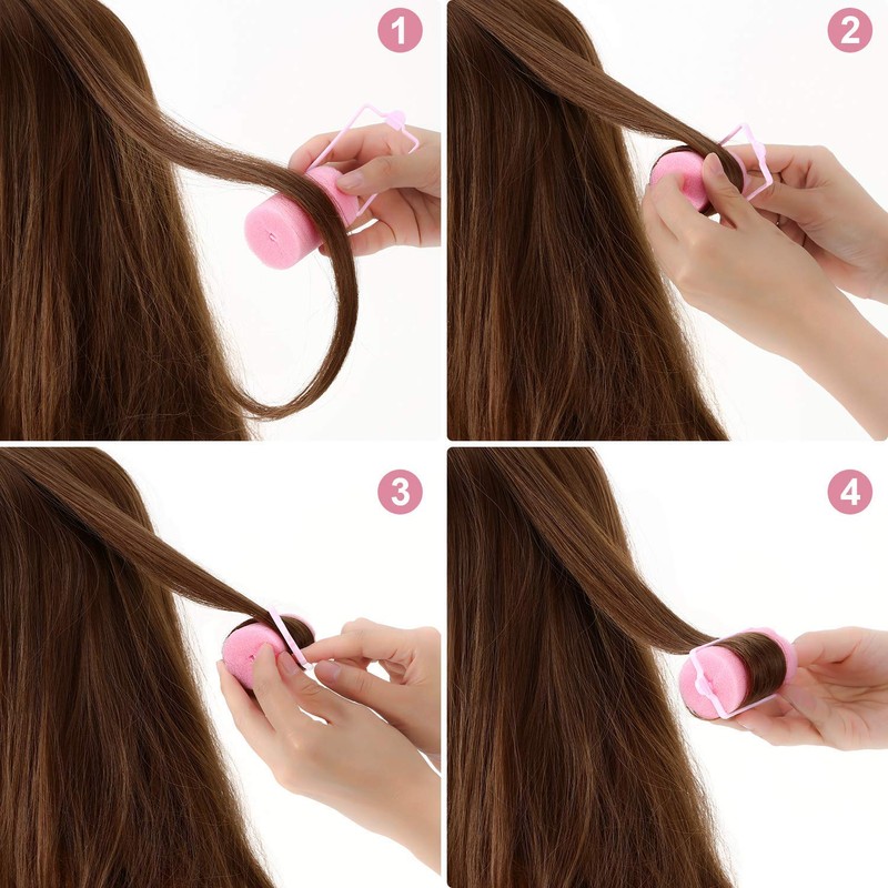 VABBHK 18 Pieces Sponge Hair Rollers 40 mm Soft Foam