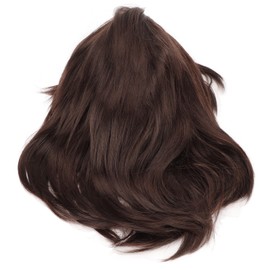 Men Wig Short Brown Straight Breathable Inner Mesh Soft Fluffy Deform Resistant Male Wig