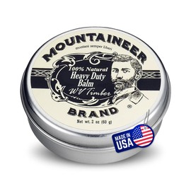 Mountaineer Brand Natural Heavy Duty Beard Balm | Timber Scent | Made in West Virginia | Beard Tamer | Conditions, Softens, Tames, Style | 2oz