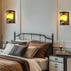 Rustic Wall Sconces, 2-Light Farmhouse Bear Wall Lamp with E12