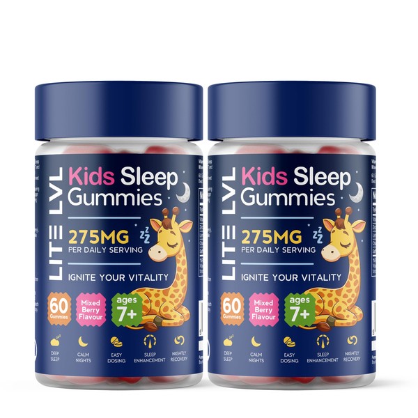 LITE LVL Twin Pack Natural Sleep Support Gummies for Kids