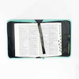 "Divinity Boutique Bible Business Report Cover (25711) | Medium Fits Bibles up to 8.25" x 5.50" x 1", Teal Green