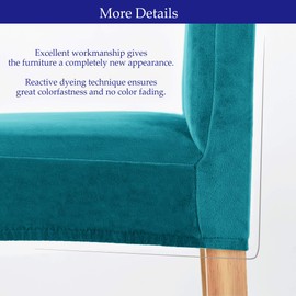 Morwealth Set of 2 / 4 / 6 Chair Covers, Chair Covers for Dining Room, Washable Velvet Stretch Chair Covers, Universal Chair Covers for Hotel, Ceremony, Banquet, Wedding, Party Decoration