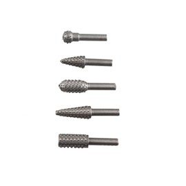 HALJIA 5 Piece Rotary File Rasp Carbide Burrs Set Wood Carving Bits for Grinding, Polishing, Carving, Trimming Chamfering Hollowing Sloting Of Plastics Rubbers metals Soft Material