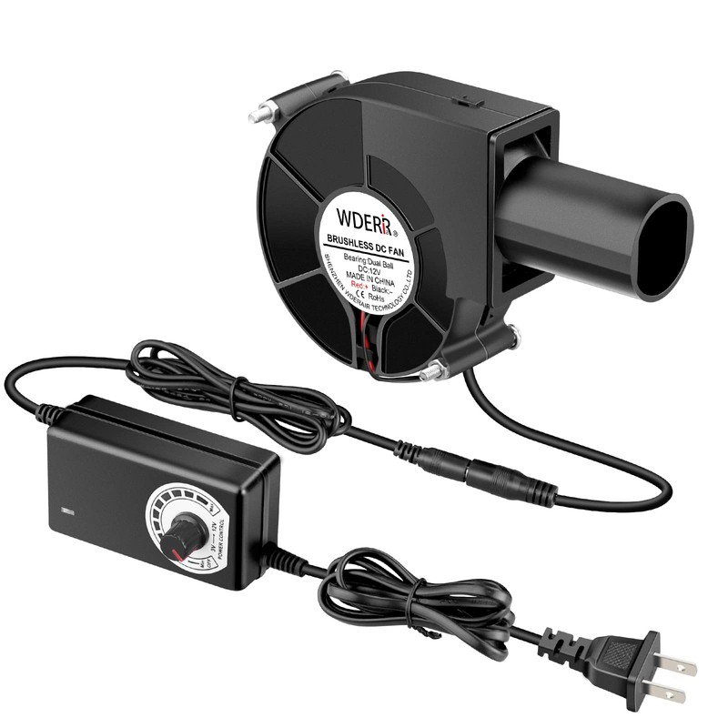 WDERAIR 97mm x 33mm BBQ Blower Fan 12V with 120V
