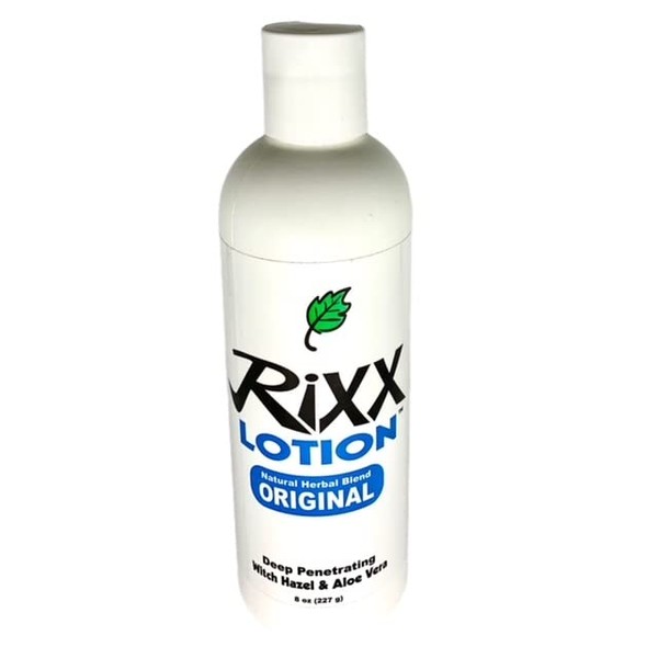 Rixx Lotion Original Natural Herbal Blend (Sport Cap) with Witch Hazel, Aloe Vera, Shea Butter, Hyaluronic Acid & Essential Oils. Moisturizer and Skin Toner for Face and Body