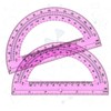 Zonon 2 Pcs 6 Inch Plastic Protractor Math Protractors 180