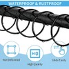 24 Pcs Shower Curtain Ring Large Metal Shower Curtain Hooks