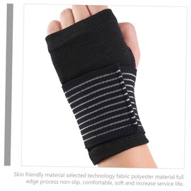 minkissy 2pcs Wrist Support Strap Wrist Glvoes Wrist Brace Weight Lifting Workout Wrist Braces Wrist Strap Braces Mens Wristband Gym Wrist Support Gym Wrist Band Support Black Polyester