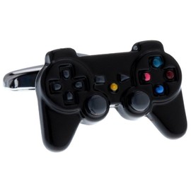 MRCUFF Computer Video Game Controller Pair Pair Cufflinks in a Presentation Gift Box & Polishing Cloth