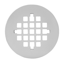 Oatey 42019 Snap-Tite Round Universal Drain Strainer, 4-1/4 in, Stainless Steel, White