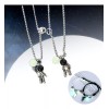 TECNOLOGÍA INFINITA Light Up Pareja Pulsera Collar Imán Astronauta Amistad
