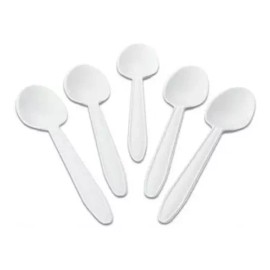 Naliplastic 100 Pzas Cuchara Pastel  Desechable Plástico *blanco*