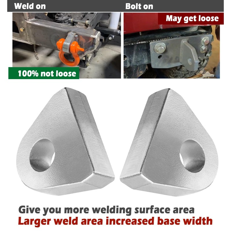Weld on Shackle Clevis Mounts, for Most Vehicles Bumper Towing,