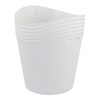 Dehouse Round Plastic Laundry Baskets, White Clothes Hamper, Pack of