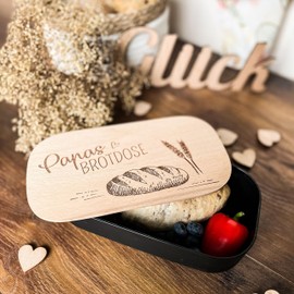 Spruchreif Lunch Box with Engraved Breakfast Board, Adult Lunch Box, Plastic Lunch Box, Breakfast Box, Dad Gift, Father's Day, "Papa's Lunch Box"