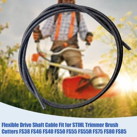 AQXMIOE 4130-711-3210 Flexible Drive Shaft Cable Fit for STIHL Trimmer Brush Cutters FS38 FS46 FS40 FS50 FS55 FS55R FS75 FS80 FS85, 56.5in Cables Replace 4130 711 3210