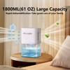 Dehumidifier 1800ML 61Oz Small Dehumidifiers for Home 1000 Ft² Safety