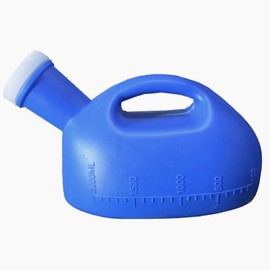 YUMSUM 2000ML Male Urinal,YUMSUM Portable Men's Potty Pee Bottle (Blue)