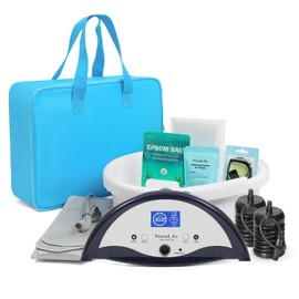 VnioLife Ionic Foot Bath Detox Machine, Ion Detox Foot Bath Cleanse, LED Display Feet Spa with Heated Belt,Wrist Strap, with 2 Arrays, Sea Salt,10 Liners,Portable Handbag