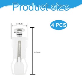 4 PCS Stainless Steel Toilet Seat Fittings, Durable Anti-Slip Replacement Screws, Top Fixing Mount with Expansion Screws and Rubber Bungs, Toilet Seat Fixings for Seats