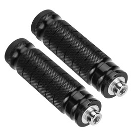 Motorcycle Footrests, Pack of 2 Aluminium CNC Motorcycle Footrests Rear Universal M8 Non-Slip Footrest Pins Pedals Backsets Footrests Footrest