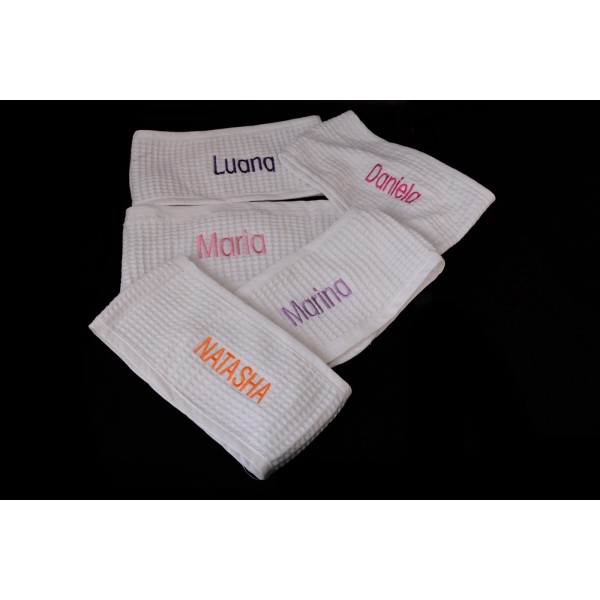 Ultra10x Personalized Spa Headband, Embroidered custom Waffle Weave Pack Of