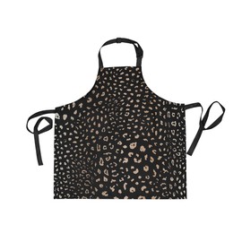 ALAZA Apron with 2 Pockets for Women Men Realistic Leopard Print Animal Skin Adjustable Garden Bib