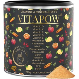 Multivitamin Powder + Magnesium, Zinc & Selenium - Vitamins A-Z High Dose - Strengthen Immune System - High-Quality Micronutrients - No Added Sugar - Vegan - Made in Germany - ACE Flavour
