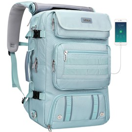 PIJUSHI Travel Backpack for Women Carry on Duffle Bag Backpack For Airplanes Luggage Rucksack with Shoe Compartment(PE048 Blue)