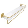 Bathroom Towel Rack Holder Acrylic Wall Mounted Hanging Storage Shelf