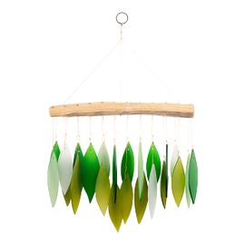 Spring Leaves & Driftwood Glass Chime (Wind Chimes)