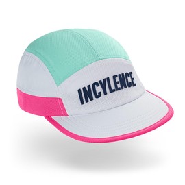 INCYLENCE Running Cap, Lightweight, Breathable Running Hat for Sweaty Training Units, Unisex, Adjustable Size, High Functionality, Quick Drying, Baseball Cap Running Cap, White, mint, pink