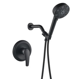 Shower Faucet Set with 7 Functions Handheld Shower Head Filter Shower Combo Set Shower System Shower Trim Kit Matte Black