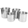 4pcs Outdoor Stainless Steel Cup Foldable Handle Nesting Cups for