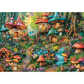 AveJoys Jigsaw Puzzles for Adults 1000 Piece Mushroom Village 27.56 x 19.69 Inch Jigsaw Puzzle for Adults Educational Game 1000 Pieces Puzzles for Adult