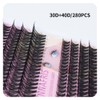 ANNAFRIS Cluster Lashes 30D+40D Individual Eyelashes 280Pcs False Lashes Individual