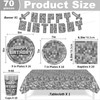 Pixel Birthday Decoration Party Supplies, 16 Set of Cups,Plates, Napkins,