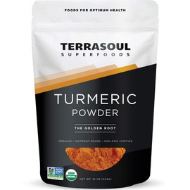 Terrasoul Superfoods Organic Turmeric Powder, 16 Oz : Curcumin - Lab Tested for Purity - Premium Quality - Great for Inflammation