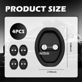 YGDMD 4PCS Car Door Strike Protector,Self-Adhesive Cars Doors Lock Cover for Reduces Noise & Protects Doors Latches,Upgraded Car Accessories Cars Door Shock Absorber for Vehicle