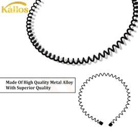 Kàllos Non-Slip Unisex Black Metal Hair Bands Premium Quality Headbands Sports and Spa Headwear accessories for Men and Women (Black, Spring)