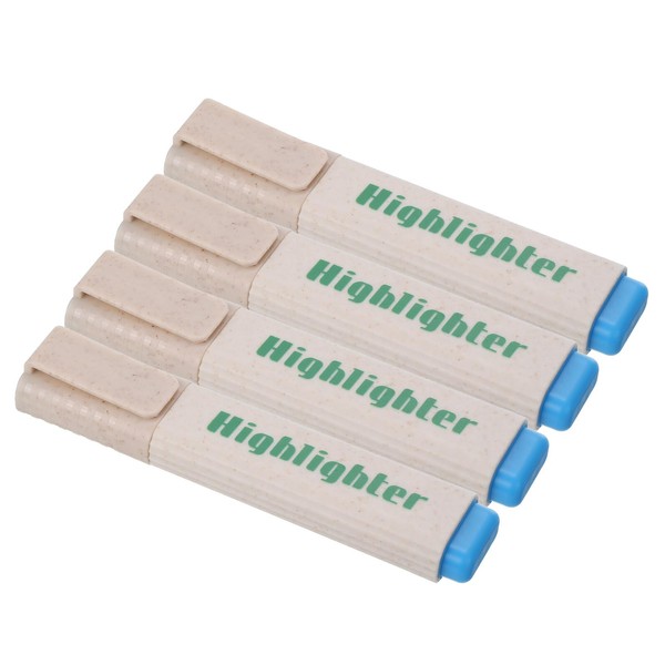PATIKIL Highlighter Pen, 4 Pack Water Based Broad Tip Writing